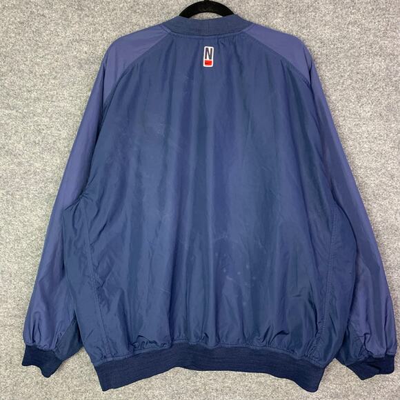 Vintage Nike check Navy Pullover Jacket Windbreaker Mens Size XXL VTG Zip Pocket - Picture 2 of 10